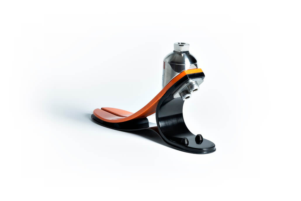 Prothesnfuß für aktive Anwender mit bis zu 17 Grad Inversion und Eversion